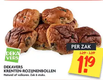 Dekamarkt Dekavers Krenten-Rozijnenbollen aanbieding