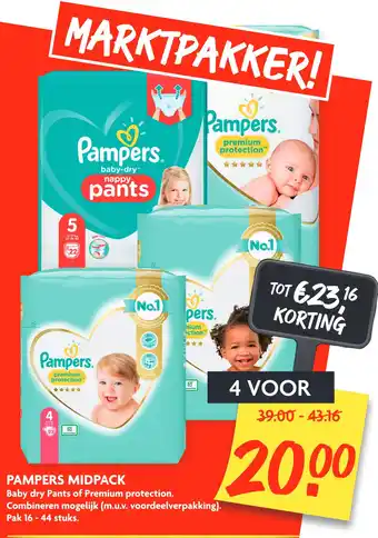 Dekamarkt Pampers Midpack aanbieding