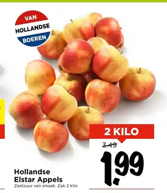 Vomar Voordeelmarkt Hollandse Elstar Appels zak 2 kilo aanbieding