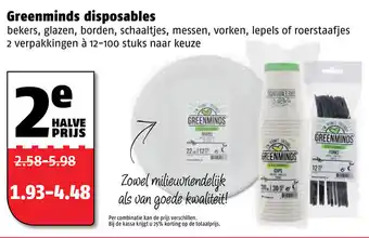 Poiesz Greenminds disposables 2*12-100st aanbieding