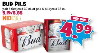 Boon`s Markt Bud pils aanbieding