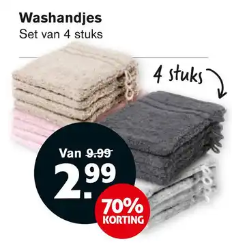 Hoogvliet Washandjes aanbieding