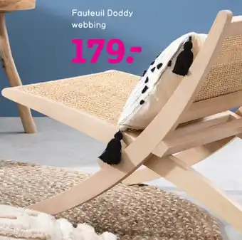 Leen Bakker Fauteuil doddy webbing aanbieding