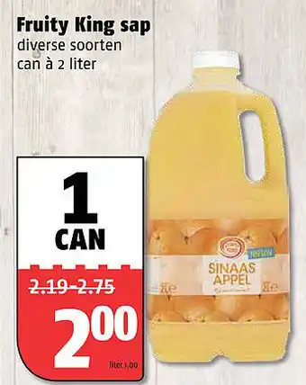 Poiesz Fruity King sap 2liter aanbieding