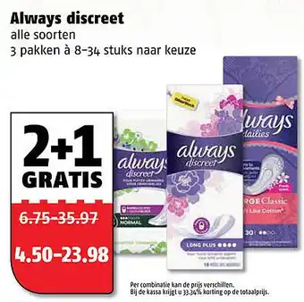 Poiesz Always discreet aanbieding