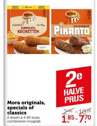 Coop Mora originals, specials of classics 4-20 stuks aanbieding