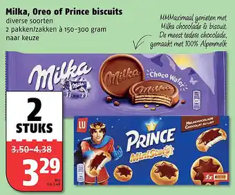 Poiesz Milka, Oreo of Prince biscuits aanbieding