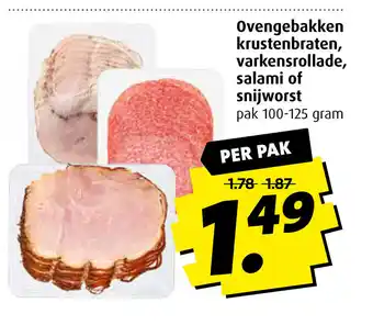 Boni Ovengebakken krustenbraten, varkensrollade, salami of snijworst aanbieding