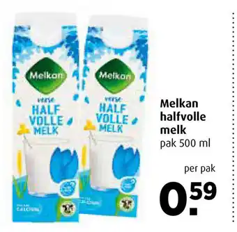 Boni Melkan halfvolle melk 500 ml aanbieding