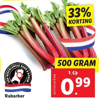 Lidl Rabarber 500 gram aanbieding