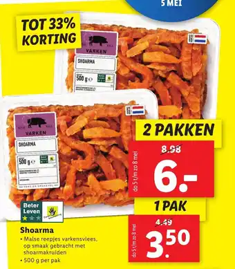 Lidl Shoarma 2 pakken aanbieding