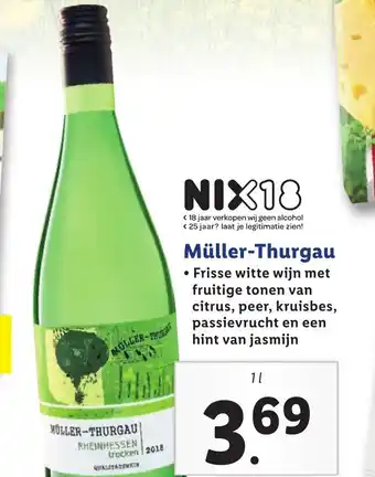 Lidl Muller-Thurgau 1L aanbieding