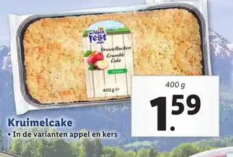 Lidl Kruimelcake 400g aanbieding