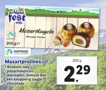 Lidl Mozartpralines 200g aanbieding