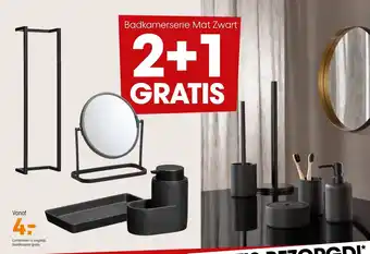 Kwantum Badkamerserie Mat Zwart aanbieding