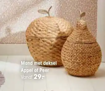 Kwantum Mand met deksel Appel of Peer aanbieding