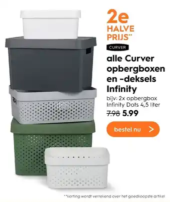 Blokker Curver Opbergboxen en -deksels Infinity aanbieding