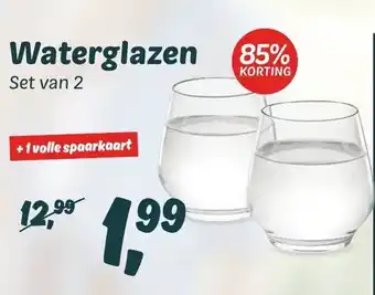 Dekamarkt Waterglazen aanbieding