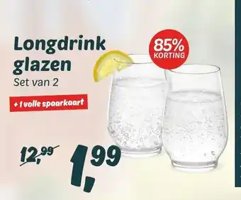 Dekamarkt Longdrink glazen aanbieding