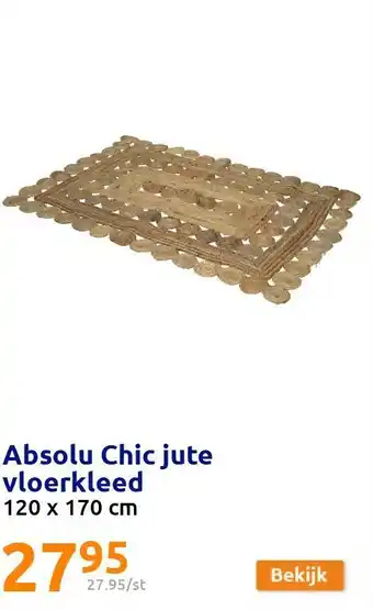 Action Absolu Chic jute vloerkleed aanbieding