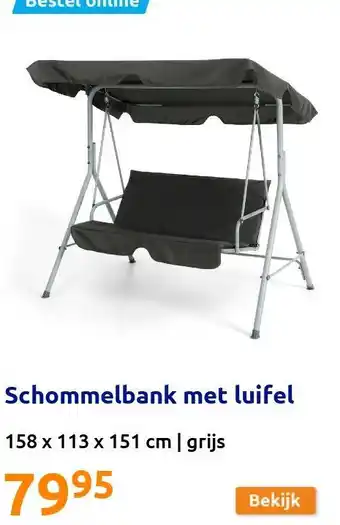 Action Schommelbank met luifel aanbieding