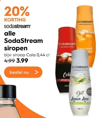 Blokker SodaStream Siropen 0.44ml aanbieding