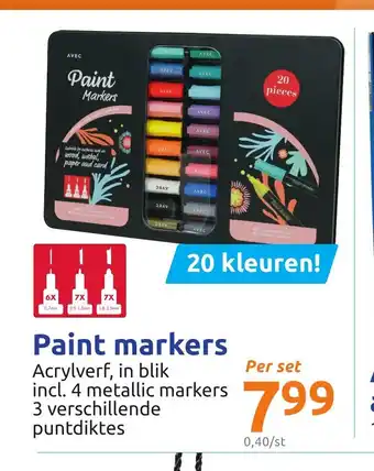 Action Paint markers per set aanbieding