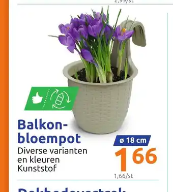 Action Balkonbloempot 18 cm aanbieding