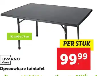 Lidl Livarno home Opvouwbare tuintafel 132x90x71 cm aanbieding