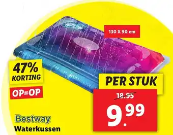 Lidl Bestway Waterkussen 130x90 cm aanbieding