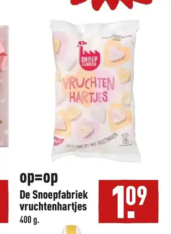 ALDI De Snoepfabriek vruchtenhartjes 400g aanbieding