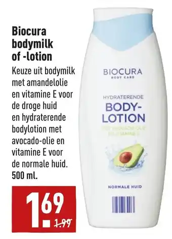 ALDI Biocura bodymilk of -lotion 500ml aanbieding