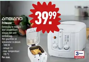 ALDI Ambiano Friteuse 1800 W aanbieding