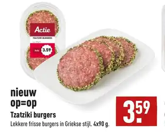 ALDI Tzatziki burgers 4x90g aanbieding