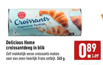 ALDI Delicious Home croissantdeeg in blik 340g aanbieding