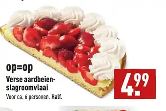 ALDI Verse aardbeien- slagroomvlaai aanbieding