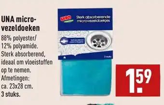 ALDI UNA microvezeldoeken 23x28 cm aanbieding