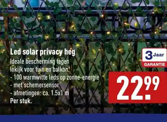 ALDI Led solar privacy heg aanbieding