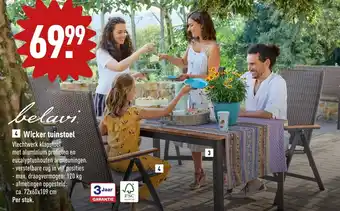 ALDI Belavi Wicker tuinstoel 72x60x109 cm aanbieding