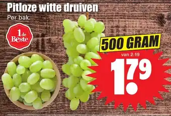 Dirk Pitloze witte druiven 500 gram aanbieding