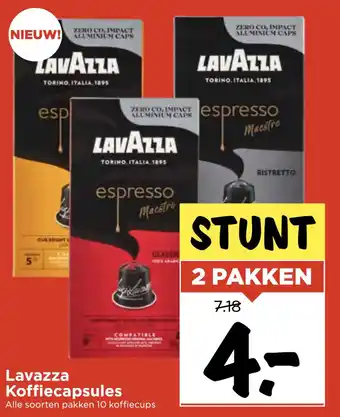 Vomar Voordeelmarkt Lavazza Koffiecapsules aanbieding