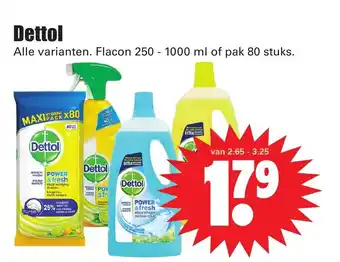 Dirk Dettol 250-1000 ml aanbieding