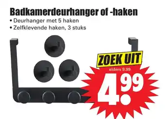 Dirk Badkamerdeurhanger of -haken aanbieding