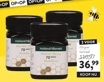 Holland & Barrett Manuka Honey 70MGO Multifloral 250 gram aanbieding