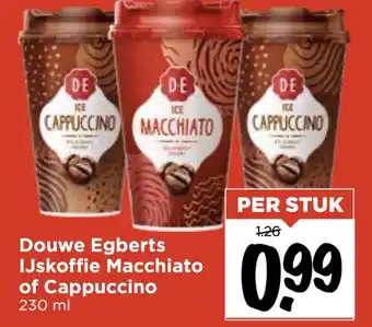 Vomar Voordeelmarkt Douwe Egberts IJskoffie Macchiato of Cappuccino 230 ml aanbieding