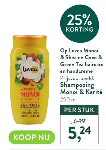 Holland & Barrett Shampooing Monoi & Karite 250 ml aanbieding