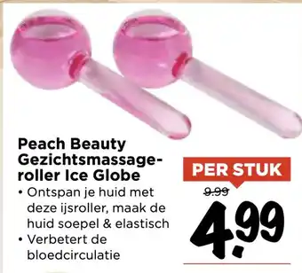 Vomar Voordeelmarkt Peach Beauty Gezichtsmassage- roller Ice Globe aanbieding