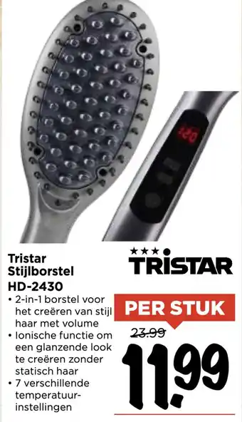 Vomar Voordeelmarkt Tristar Stijlborstel HD-2430 aanbieding