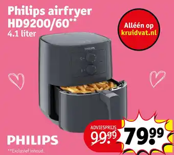 Kruidvat Philips airfryer HD9200/60* aanbieding