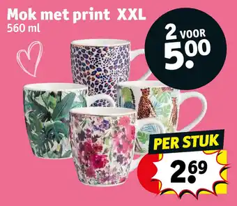 Kruidvat Mok met print XXL 560 ml aanbieding